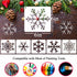 25PCS Christmas Snowflake Stencils for Painting, Winters Snow Stencil Snowflake Paint Window Template for Drawing on Window Glass Card DIY Craft P...