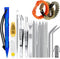 14 Pieces Paracord Tools Needles Paracord FID Set Stitching Set Stainless Steel Lacing Needles Smoothing Tool Knotter with Marlin Spike for Work L...
