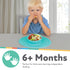 Nuby Sure Grip Silicone Feeding Bowl - Toddler Suction Plate - 6+ Months - Aqua...
