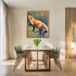 Posterizer 1 pcs- Red fox on a river next to wild flowers-Art for Animal Lovers-Floral Botanical Art- Gift for Men Women Entrepreneur Teens-Decor ...