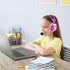 Thore Kids Headphones with Microphone (Over Ear) Headset with Boom Mic + Volume Control for Girls, Online School (Pink)...