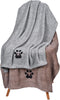 Dog Towels for Drying Dogs - Pack of 2 - Super Absorbent Soft Microfiber Pet Bath Grooming Towel for Dogs and Cats & Other Pets (M-36" * 28", Grey...