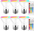 LED Color Changing RGB Light Bulb with Remote 40W Equivalent 400LM, 45° Beam Angle and Memory, E26 Mood Ambiance Lighting (6 Pack)...