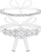 SATINIOR 2 Pieces Rhinestone Bridal Wedding Dress Sash Belt Crystal Diamond Ribbon Wedding Belts for Bridesmaid Wedding Dress (White)...