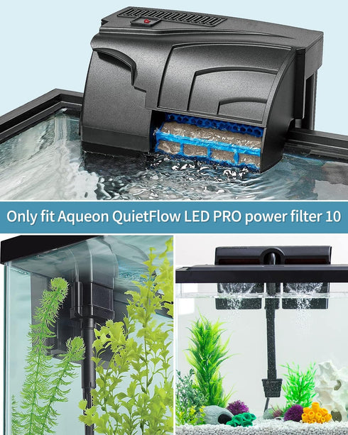 Pawfly 12 Count Ammonia Reducer Filter Pads for Aqueon, Replacement Filter Cartridges for Aqueon QuietFlow LED PRO Aquarium Power Filter Model 10 ...