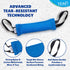 Dog Bite Tug Toy (11.8"x3.5"), Durable Blue Pull Toy w/ 2 Soft & Strong Black Handles, Tough Nylon Bite Pillow for Small to Medium Dogs, Ideal for...