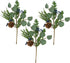 AuldHome Design Blue Berry Greenery Picks (Set of 3, 16-Inch); Juniper Tree Floral Picks for Christmas and Seasonal Decor...