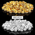 Hicarer 800 Pieces Round Rondelle Spacer Beads Crystal Rhinestone Loose Charm Beads for Jewelry Making(8 mm,Gold, Silver)...