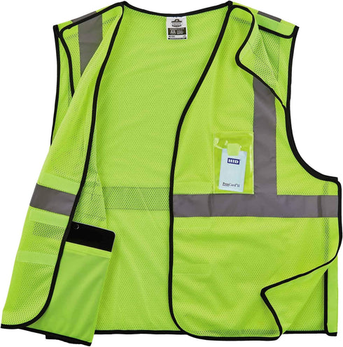 Ergodyne GloWear 8216BA ANSI High Visibility Breakaway Reflective Safety Vest with ID Badge Holder, Lime, Small/Medium...