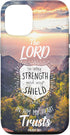 iPhone 14 The Lord My Strength Religion Bible Verse Christian Gift Case...