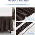 Subrtex Wrap Around Bed Skirt Elastic Elegant Soft Fabric Ruffled Fade Resistant Replaceable (Full, Chocolate)...