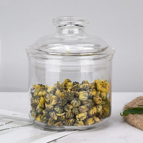 13.5oz Small Acrylic Storage Jar, Airtight Lid with Silicone Sealing Ring, Ideal Canister Container for Sugar, Tea, Spices, Herbs, Shells, Bath Sa...