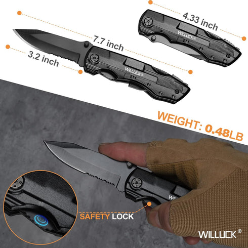 Gifts for Men,Multitool Pocket Knife with Blade,Stocking Stuffers for Men,Christmas Valentinens Day Fathers Day Birthday Gifts for Men Him Dad Hus...