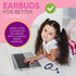 10 Pack Multi Color Kid's Wired Microphone Earbud Headphones, Individually Bagged, Disposable Earbuds with Mic Ideal for Students in Classroom Lib...