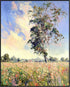 Posterizer 1 pcs-oil painting style-vibrant field with flowers-classics inspired 4-Landscape & Nature Art-Vintage Art-Gift for Art Lovers- unframe...