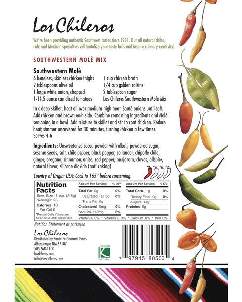 Los Chileros Southwestern Mole Mix, 1.5 Ounce...
