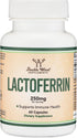 Double Wood Supplements Lactoferrin 250mg per Serving (60 Capsules) Patented Bioferrin Lactoferrin - Superior Iron Supplement for Iron Deficiency ...