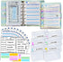 A7 Binder Soft PVC with Bubble 6-Ring Mini Binder, with Mini Binder Pockets x8 Zipper Envelopes, Budget Sheets x12, Cash Envelope Sticker x42, Lab...