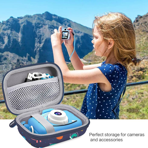Leayjeen Kids Camera Case Compatible with Seckton/GKTZ/OZMI/HANGRUI/VATENIC/Langwolf and More Kid Toddler Digital Cameras Toys for Birthday Boys G...