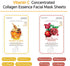 Vitamin C Collagen Firming Essence Face Mask Beauty Facial Mask Sheet Mask Korea Skin Care Premium Quality (8 pack)...