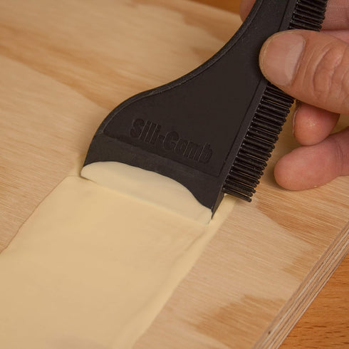 Sili Complete Silicone Glue Kit Wood Glue Up 4Piece Kit 2 Pack of Silicone Brushes 1 Tray 1 Comb Woodworking Glue Spreader Applicator Set...