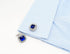 Silver Tone Blue Crystal Cufflinks for Men Wedding Dress Square Crystal Men Cuff Links for Shirt Party Birthday Anniversary Dress...