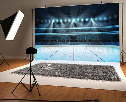 Ice Hockey Sport Photography Backdrops - Photo Background - Yeele 5x3ft Stadium Sports Match Backdrop Pictures Newborn Boy Children Photo Booth Sh...