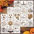 Fall Stencils Autumn Thanksgiving Stencils for Painting on Wood Crafts Pumpkin Template Paint Stencils for Door Mats Wood Burning Art Craft Canvas...