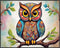 Posterizer 1 pcs- psychedelic funky hippie colorful owl print 6-Fantasy & Fiction Art-Retro Art- Living Room Bedroom Decor- unframed wall art...