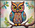 Posterizer 1 pcs- psychedelic funky hippie colorful owl print 6-Fantasy & Fiction Art-Retro Art- Living Room Bedroom Decor- unframed wall art...