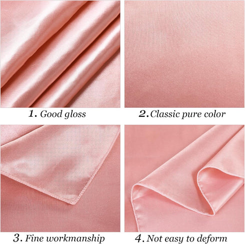 Ruisita Satin Party Tablecloth Table Cover 58 x 102 Inches Wedding Rectangle Bright Silk Tablecloth Table Cover Smooth Fabric Tablecloth Table Dec...