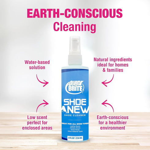 Shoe Cleaning Kit for Cleaning Sneakers, Leather, White Shoes, Fabric, and More - with Cleaning Spray 8oz, Nylon Brush, Microfiber Shoe Cloth...
