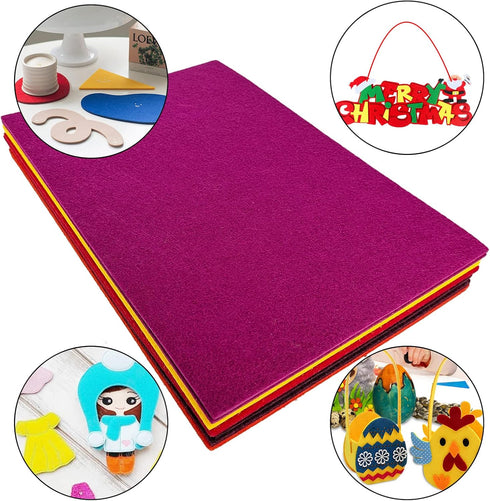 Jtnohx Felt, 3mm Thick Felt Sheets, 8"x12" Felt Fabric for Crafts, 10 Pcs Hard Stiff Color Felt for Sewing Holiday & DIY (Thanksgiving Colors Seri...