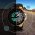 FANMIS Men's Analog Digital 50M Waterproof Sports Watch Military Multifunction Stopwatch Alarm Backlight Gold Watch...