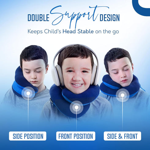 BCOZZY Kids Travel Neck Pillow (3-7 Y/O)- Patented Soft Toddler Pillow for Head & Chin Support in Car Seat, Airplane, and Road Trip Sleeping. Adju...