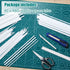 Outus 80 Pcs ABS Plastic Tube White Bars Rod Hollow Tubing Connector Plastic Rod for DIY Crafts Sand Table Architectural Model Making, 4 Sizes (Ro...