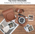 Protective Case for Fujifilm Instax Square SQ40 Instant Camera - Vintage PU Leather Camera bag with Adjustable Shoulder Strap - Classic Brown...