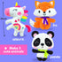 KRAFUN Unicorn Beginner Animal Sewing Kit for Kids Age 7-13 My First Art & Craft, includes 3 Stuffed Animal Dolls Panda, Fox, Instructions & Plush...