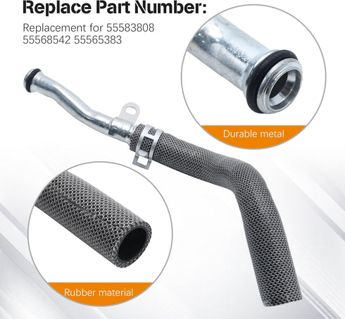 55583808 Engine Oil Cooler Coolant Outlet Hose Part, Replacement for Buick Encore 2014-2021 Chevy Cruze Sonic Trax 2011-2021, Replaces 55568542 55...