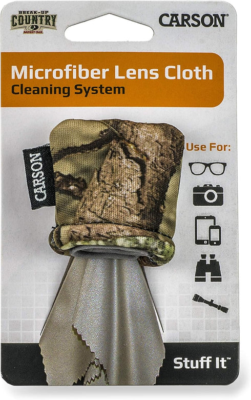 Carson Stuff-It Microfiber Lens Cloth Cleaning System for Eyeglasses, Smartphones, Tablets, Optics Lenses, Cameras and More, 6.25'' x 6.25'' - Mos...