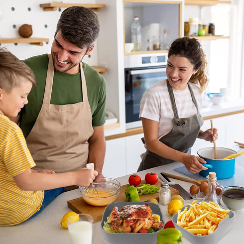 Silicone Air fryer Liners Square, Reusable Airfryer Basket, 6 Quart Air Fryer Inserts, Air Fryer Oven, Microwave Tray Pots, Air Fryer Rubber Acces...
