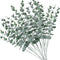20pcs Faux Eucalyptus Stems Flowers Short Artificial Eucalyptus Greenery Stem Fake Eucuplutis Leaves Branches Decoration for Floral Arrangement We...