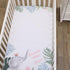 NoJo Tropical Princess Elephant/Jungle Pink and Green 100% Cotton Photo Watercolor Crib Sheet...