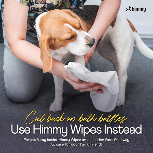 Himmy Large Pet Wipes for Dogs and Cats - 12" x 18" Bath Wipes for Cleaning, Deodorizing, Conditioning, Anti-Itch Grooming, Wet Dog Wipes for Paws...