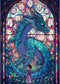 SENQAO 5D Diamond Painting Kits Dragon Stained Glass DIY Diamond Full Round Drill Diamond art for Adults Flowers Diamond Art Full Drill Crystal Cr...