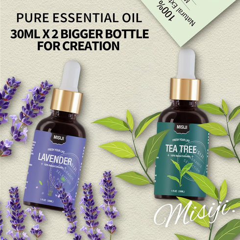 Essential Oils Set- Essential Oils for Diffuser for Home,Diffuser Oils Scents for Aromatherapy,Laundry,Candle&Soap Making,Humidifiers 1FL.OZ X 2...