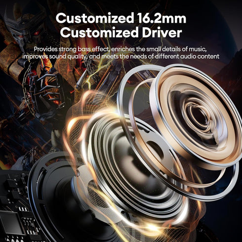 Transformers TF-T20 Open Ear Headphones Wireless Bluetooth 5.4 Earbuds, 60H Playtime Sport Earbuds Wireless with HD Mic Earhooks, Over Ear Headpho...
