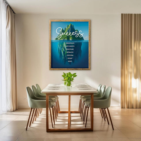 Posterizer 1 pcs-Success encouraging daily reminder-Motivational & Inspirational Art-Workplace & Office Art-Decor for Home & Office- UNFRAMED Wall...