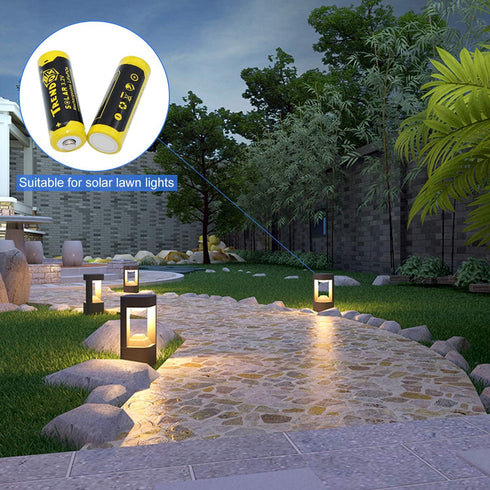TRENDBOX 14430 3.2V 450mAh Battery LiFePo4 Rechargeable Solar Batteries for Outdoor Garden Light 12 Pack...