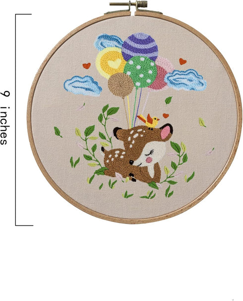 Ebherys Level 3 Hand Embroidery kit for Adults Advanced Level not Cross Stitch 3 Sets a Pack, Needle Threader Wood Hoops DIY Instructions (Lovely ...
